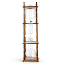 Load image into Gallery viewer, Yama Glass 25 Cup Cold Drip Maker Curved Brown Wood Frame