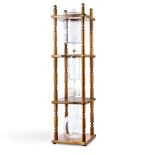 Load image into Gallery viewer, Yama Glass 25 Cup Cold Drip Maker Curved Brown Wood Frame