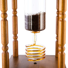 Load image into Gallery viewer, Yama Glass 25 Cup Cold Drip Maker Curved Brown Wood Frame