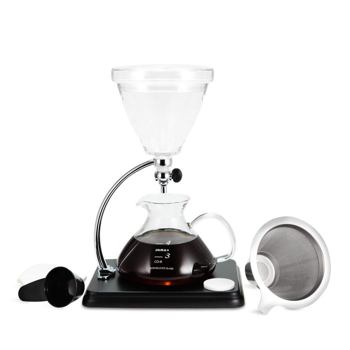 Silverton Coffee/Tea Dripper with Stainless Cone Filter 16oz Yama Glass