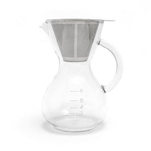 Load image into Gallery viewer, Yama Coffee Drip Pot with Glass Handle and Stainless Cone Filter (30oz)