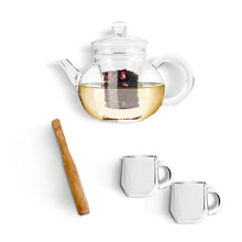 Load image into Gallery viewer, Yama Tea Brewing Kit - 32oz Tea Pot &amp; Hearth Glass Mugs
