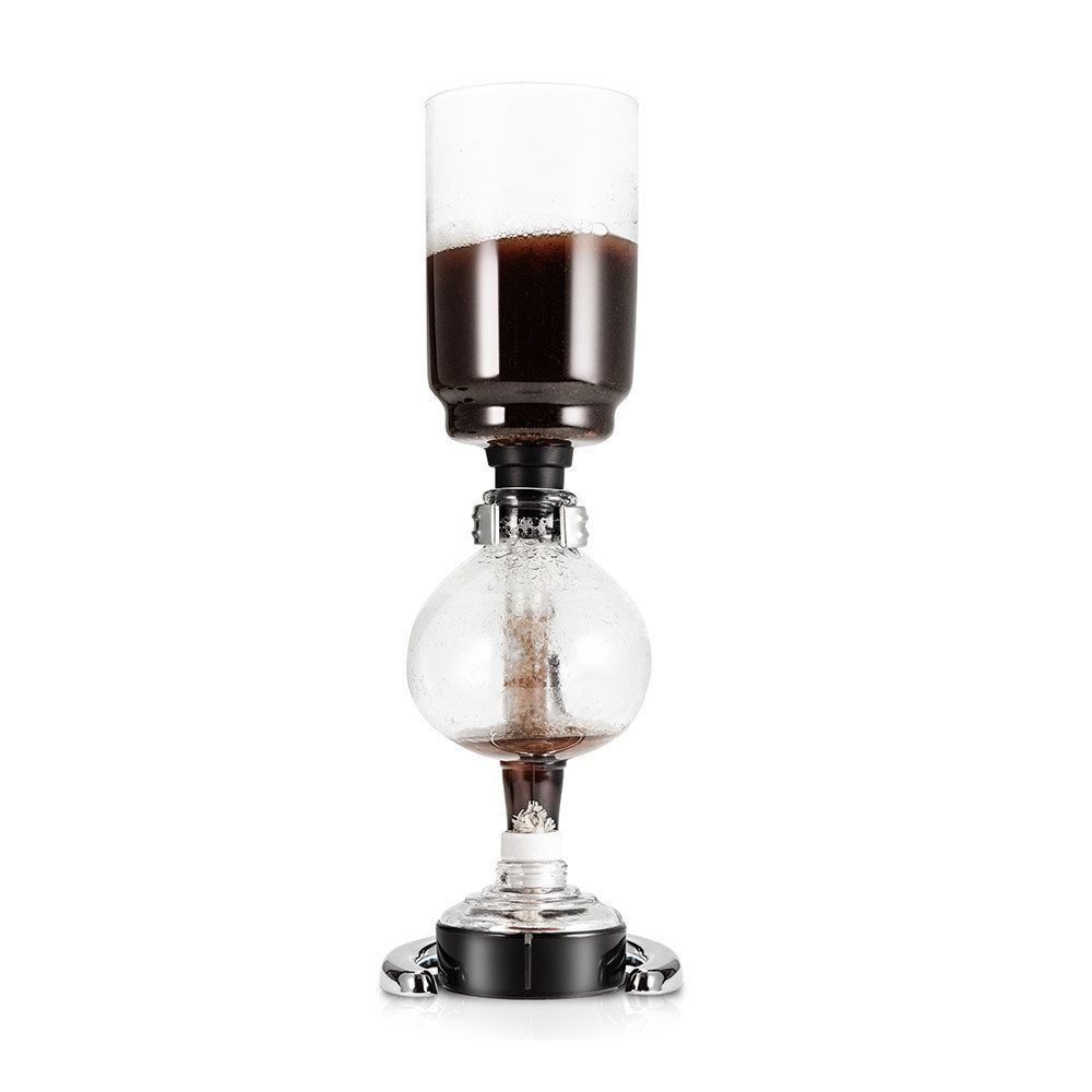 Fichiouy 5-Cup Unique Syphon Coffee Maker Tabletop Glass Vacuum Siphon  Coffee Machine 500ml Black