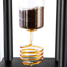 25 Cup Cold Drip Maker Straight Black Wood Frame