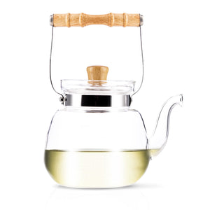 Yama Tea Brewing Kit - 40oz Teapot & Hearth Glass Mugs