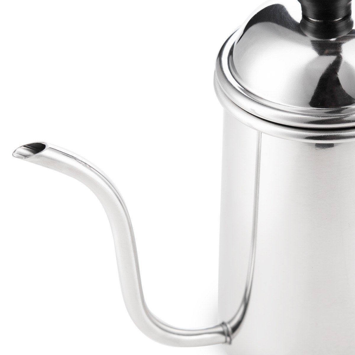 Stainless Steel Gooseneck Long Spout Kettle Serving Milk Tea Pot 10 Oz